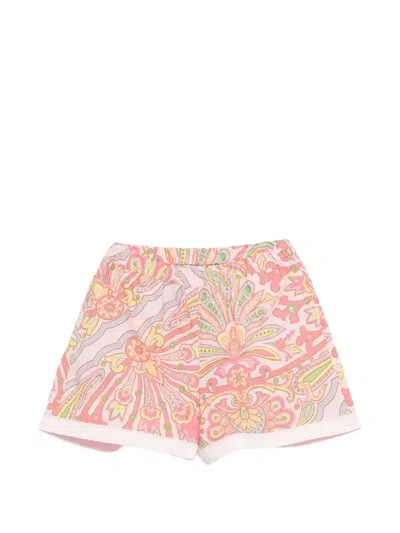 Etro Babies' Floral-print Shorts In Pink
