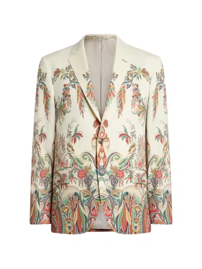 Etro Floral-print Single-breasted Blazer In Multi
