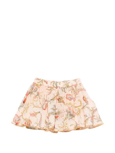 Etro Floral-print Skirt In Orange