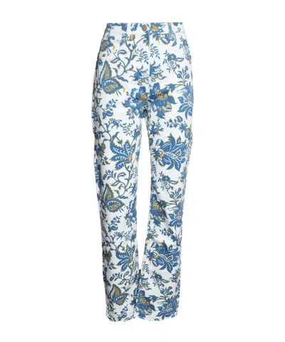 Etro Floral-printed Straight-leg Jeans In Multi