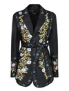 Etro Floreal Print Black/multiclor Kimono In Black