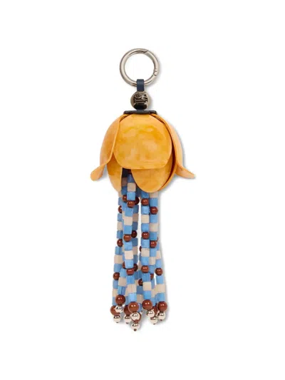 Etro Flower Fringe Charm In Gold