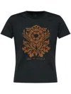 Etro T-shirt With Vintage Effect In Black