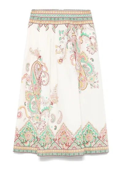 ETRO ETRO FLOWING MIDI SKIRT WITH PAISLEY PATTERNS