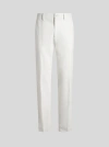 Etro Foliage-design Cotton Trousers In White