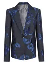Etro Foral Single-breasted Blazer In Black