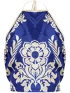 Etro Cropped Printed Silk-twill Halterneck Top In White