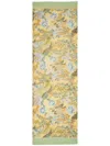 Etro Frayed Graphic-print Scarf In Yellow
