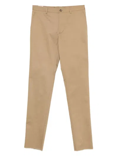 Etro Frayed-hem Trousers In Brown