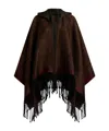 Etro Paisley-print Hooded Poncho In Brown