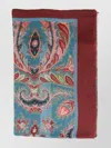 Etro Fringed Edges Paisley Pattern Scarf In Burgundy