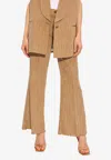 Etro Fringed Flared Pants In Beige