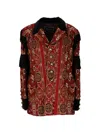 Etro Fringed Jacquard Jacket In Multi