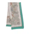 Etro Fringed Jacquard Square Scarf