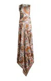 Etro Fringed Knit Maxi Dress In Multi