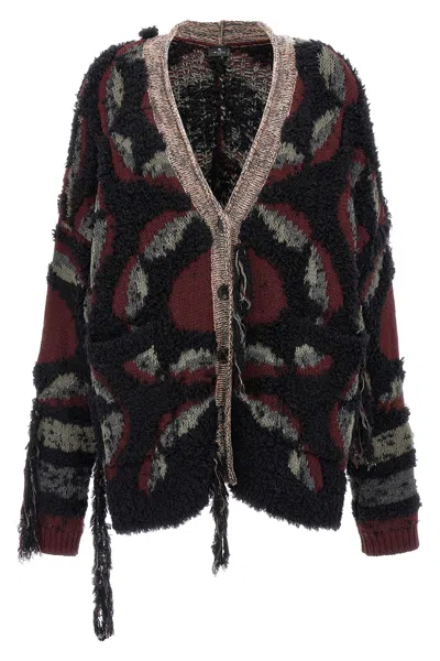 ETRO FRINGED OVERSIZED CARDIGAN