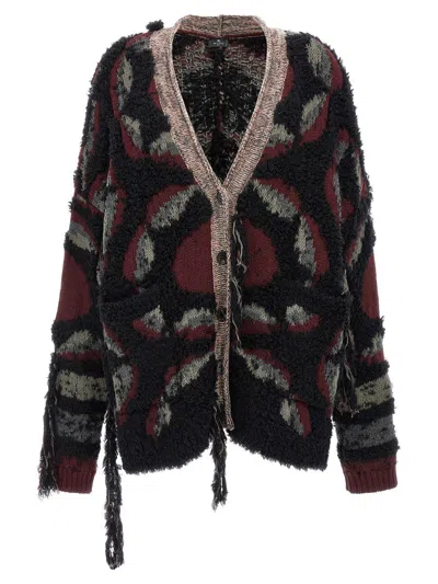 ETRO ETRO FRINGED OVERSIZED CARDIGAN