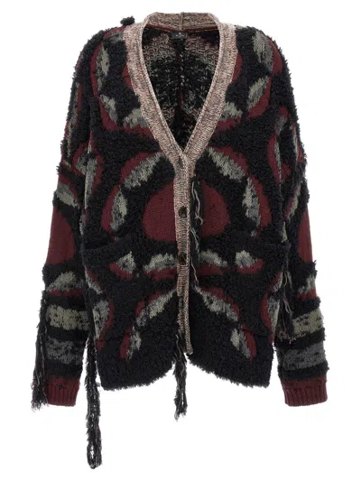 ETRO FRINGED OVERSIZED CARDIGAN