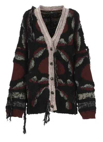 ETRO WOOL BLEND OVERSIZE CARDIGAN