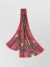 Etro Fringed Paisley Scarf In Lightweight Fabric In Multi