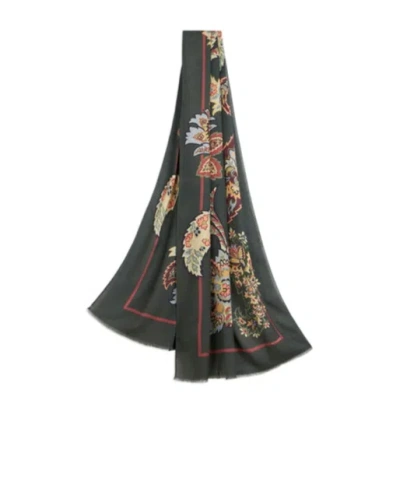 Etro Fringed Scarf In Black