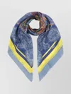 Etro Fringed Silk Foulard Paisley Pattern