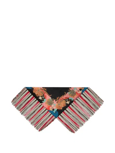 Etro Fringing Floral Paisley Scarf In Multi