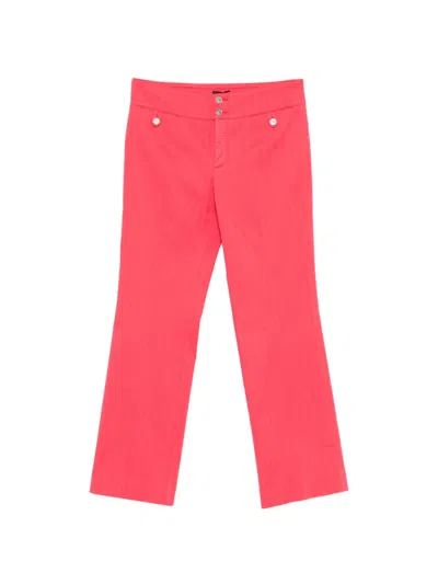 Etro Front-pocket Straight Trousers In Pink