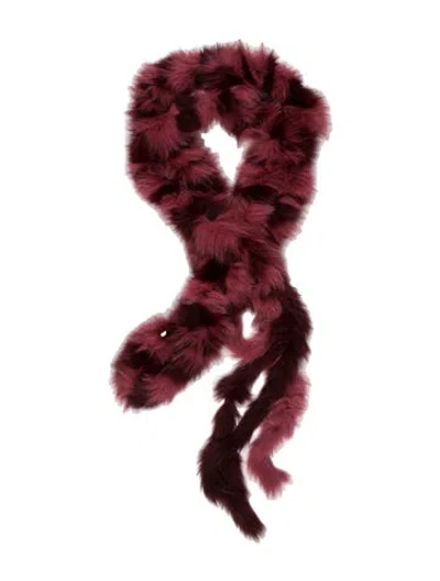 Pre-owned Etro Fur Scarf In Pink