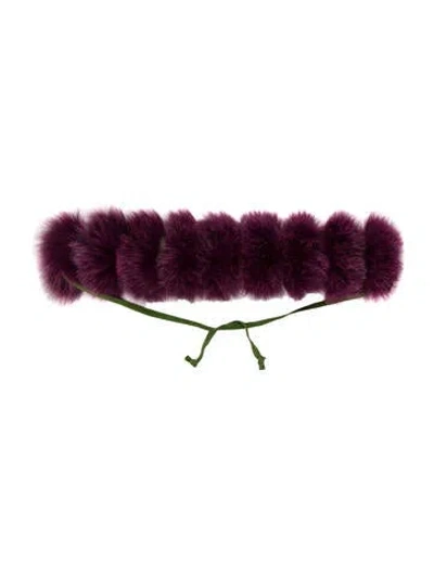 Pre-owned Etro Fur Stole In Purple