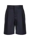 Etro Gabardine Bermuda Shorts In 蓝色