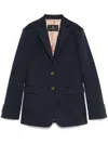 Etro Gabardine Blazer In Blue