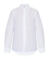 Etro Cotton Jacquard Shirt With Gecko Motif In White