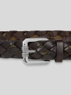 Etro Woven Leather Belt In Brown