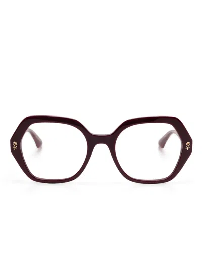 Etro Brille Mit Geometrischem Gestell In Rot