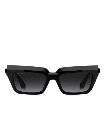 Etro Geometric-frame Sunglasses In Black