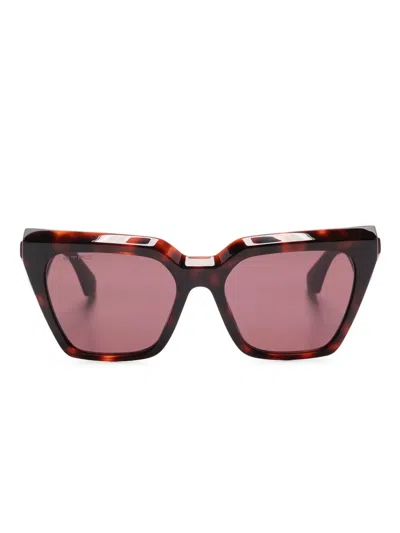 Etro Geometric-frame Sunglasses In Brown