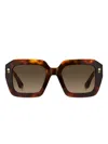 Etro 52mm Gradient Rectangular Sunglasses In Brown