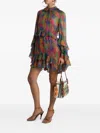 Etro Geometric Paisley-motif Mini Dress In Multi