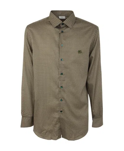 ETRO ETRO LOGO EMBROIDERED LONG SLEEVED SHIRT