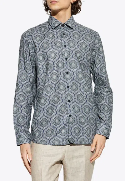 ETRO GEOMETRIC PATTERN LONG-SLEEVED SHIRT