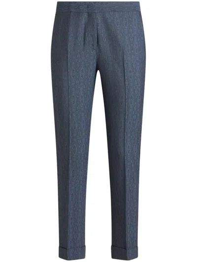 ETRO ETRO GEOMETRIC PATTERN TAILORED TROUSERS