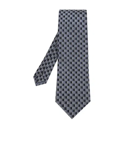 Etro Patterned-jacquard Tie In Blue