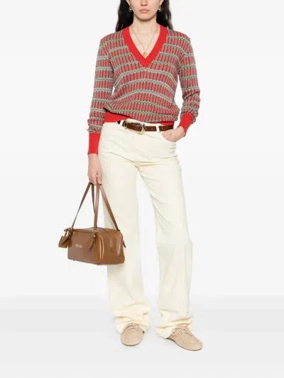 ETRO GEOMETRIC-PATTERN V-NECK SWEATER