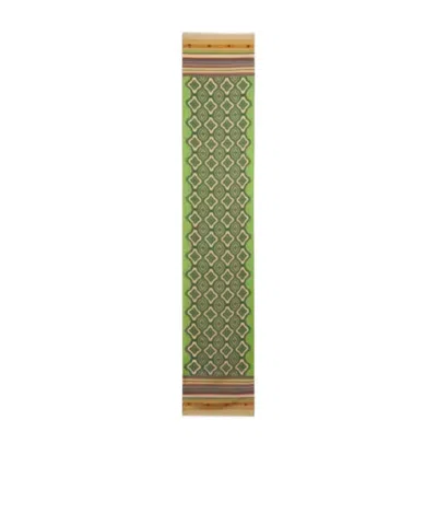 Etro Geometric-patterned Silk Scarf In Green