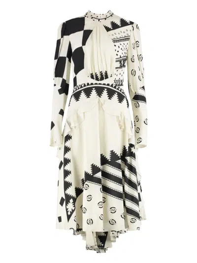 ETRO GEOMETRIC-PRINT ASYMMETRIC DRESS