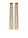 Etro Geometric-print Drop Earrings In Brown
