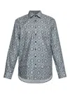 Etro Geometric Pattern Long-sleeved Shirt In Gray
