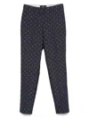 Etro Bristol Patterned Design Trousers In Blue