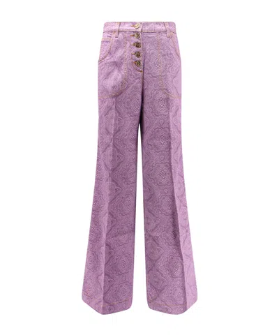 ETRO ETRO GEOMETRIC-PRINTED HIGH-WAIST FLARED TROUSERS